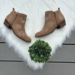 Lucky Brand Embroidered Ankle Boots